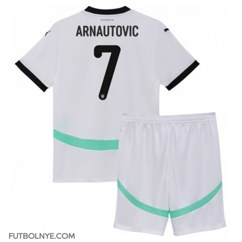 Camiseta Austria Marko Arnautovic #7 Visitante Equipación para niños Eurocopa 2024 manga corta (+ pantalones cortos)